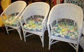 Wicker Sofa, Side Chairs, & Table