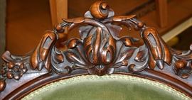 4 Piece Victorian Belter Parlor Set Including Sofa, Gentleman's Chair, & Two Side Chairs