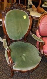 4 Piece Victorian Belter Parlor Set Including Sofa, Gentleman's Chair, & Two Side Chairs