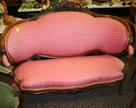 4 Piece Victorian Belter Parlor Set Including Sofa, Gentleman's Chair, & Two Side Chairs