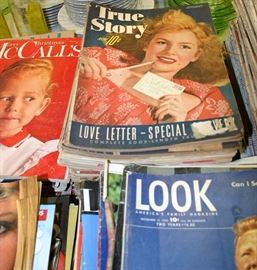 Tons Of Old Magazines Including: Look, True Story, Radio Drama Romances, Pic Broadway, Good Housekeeping, & McCall’s