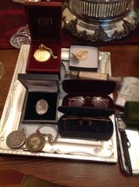 Pocket watches , cameo, antique glasses