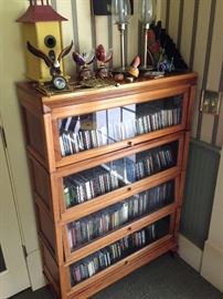 Barrister bookcase hold part of CD collection 