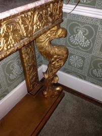 Detail of gilded table