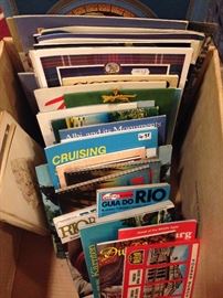Assortment of souvenir travel books from castles, cities, etc.