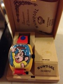 New in box plastic sundial mighty mouse watch