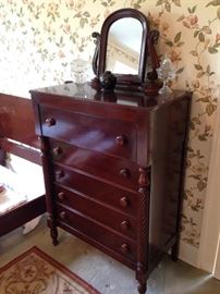 Large dresser matches bed, vanity, night stand