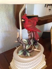 Male Cardinal Lamp