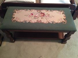 Needlepoint bench
