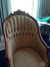 Victorian style parlor chair
