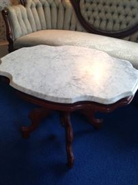 Marble top coffee table