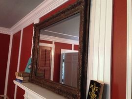 Over the mantle in the library