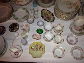 Salt dips, finger bowls, salt and peppers, fancy bits from bygone days