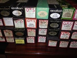 Some of the 100 piano rolls
