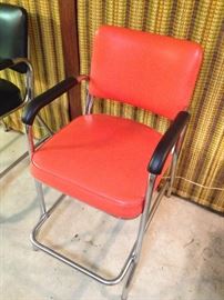 Orange and black stools