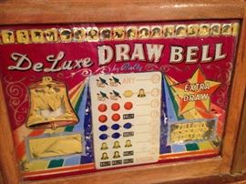 Bally Deluxe Draw Bell pinball game; as is, pre-restoration, c 1946-47