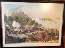 1960s Civil War Illustrated framed prints, all large size