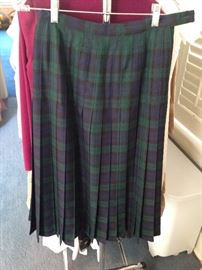 UK made black watch skirt