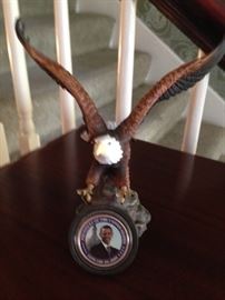 Porcelain eagle with Barack Obama 
