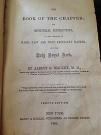 Book of the Chapter, rare Masonic text, 1865