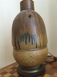 very large, handmade pottery lamp base.