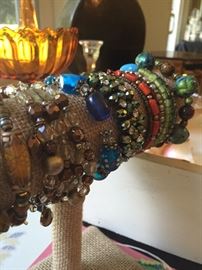 costume jewelry and loads of jewelry making supplies.