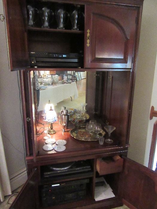 stereo component cabinet and bar!