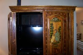 Great looking cabinet/entertainment center - painted