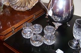 Set of cut glass salts