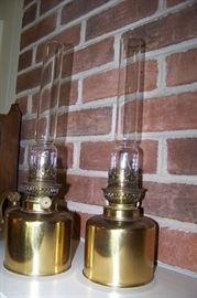 Brass oil lamps