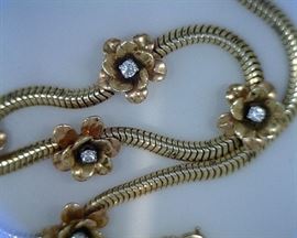 14K chain with diamonds, 19.9 diamond weight