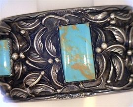 Sterling Navaho bracelet, signed