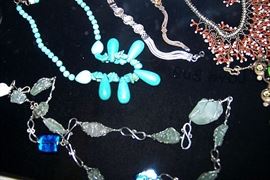 Sterling necklace with glass beads - from Greece