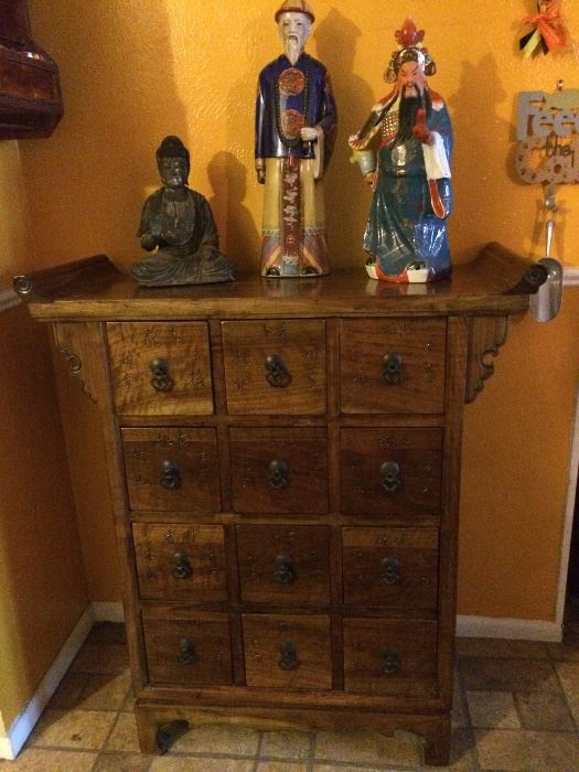 Chinese Style Medicine Apothecary Cabinet