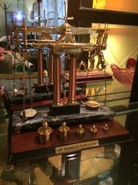 Franklin Mint 150th Anniversary Gold Rush Balance Scale with Weights