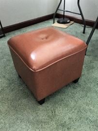Beautiful, vintage, leather foot stool