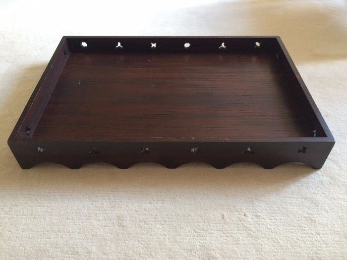 wood tray/ used alone or comes on stand