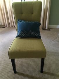 linen side chair soft green