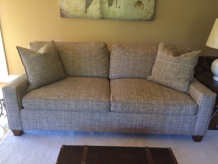 Almost New Hickory Sofa 84" long x 38" deep in a linen blend