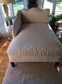 PAIR OF CUSTOM CHAISE LOUNGE CHAIRS BY BRITT CARTER UPHOLSTERED IN KRYPTON FABRIC. LOOK BRAND NEW..... GORGEOUS! SET OF 2 