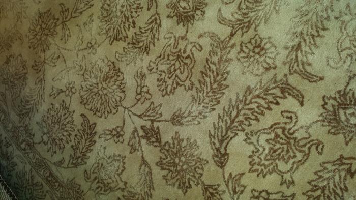 Honey colored room size rug