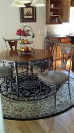 kitchen table and chairs - wood w/metal