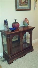 lighted small display cabinet