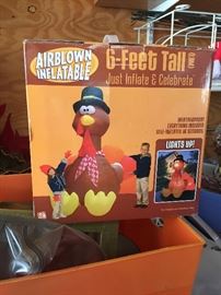 6 Feet Tall Airblown Holiday item Turkey.