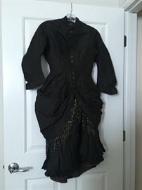 AMAZING VICTORIAN DRESS WITH BEAD WORK