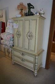 French Provincial highboy dresser