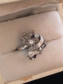 14k gold and diamond engagement ring!