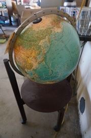 Lighted free standing globe