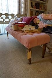 Full size French Provincial headboard in background