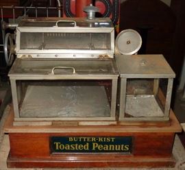 BUTTER-KIST TOASTED PEANUTS ROASTER & CAST IRON CLAW FEET STAND